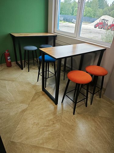 Полубарный стул Гангток катания сильвер / черный матовый фото покупателя 3